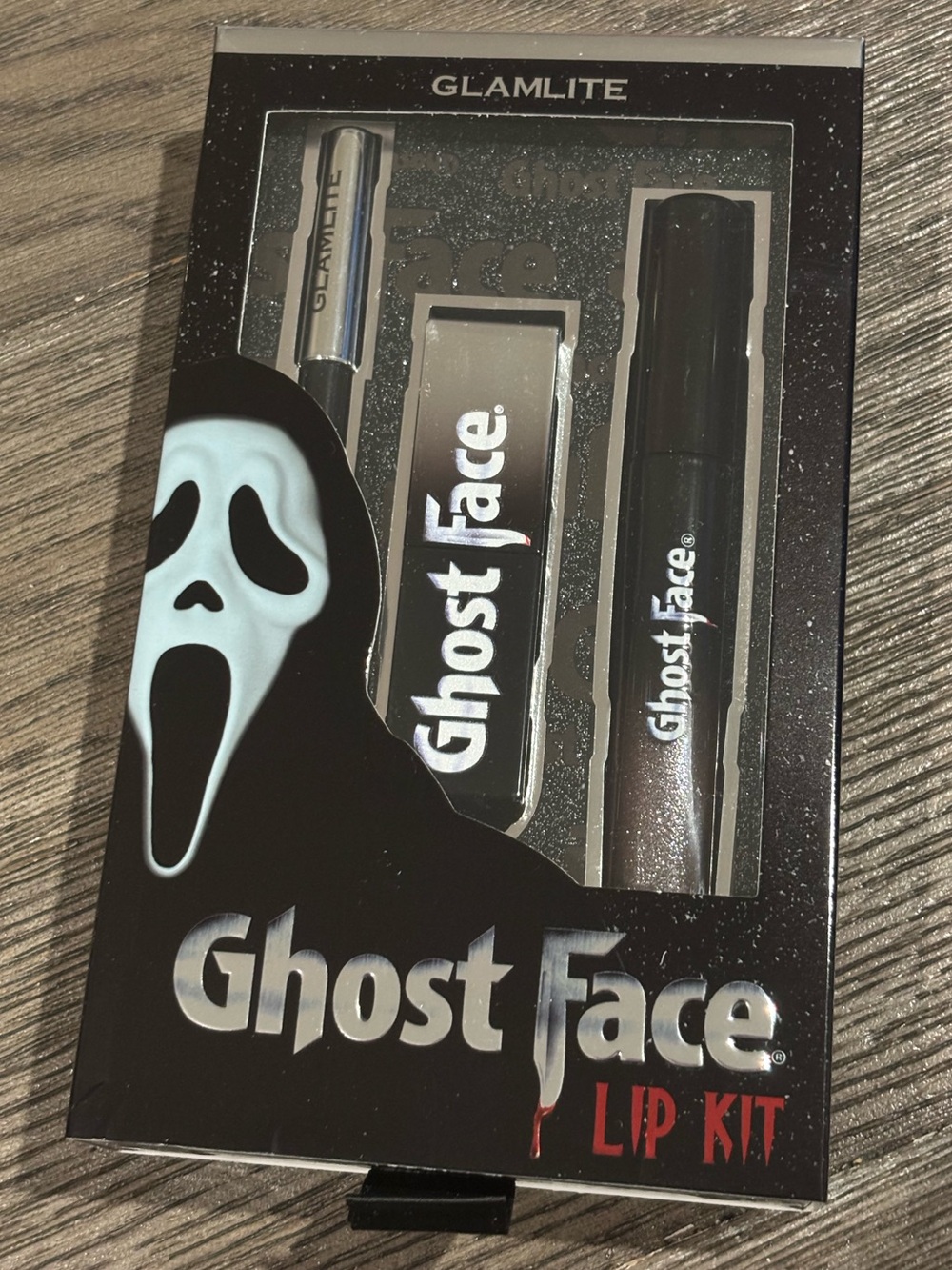 GLAMLITE • Ghost Face Nude Lip Kit • 3-Piece Limited Edition Horror Set - Picture 2 of 16